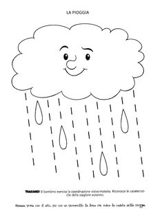 a cartoon cloud with raindrops and the words la poogaa on it