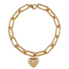 14KT Gold Plate Martha Calvo Heart Pendant Available in 16" and 18" Heart Chain Necklace, Heart Chain, 14kt Gold, Heart Pendant, Chain Necklace, Gold Plate, Necklaces, Chain, Pendant