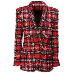 Our Cordelia Tweed Plaid Blazer is a classic statement piece for your Fall/Winter wardrobe featuring gold buttons and quality tweed leather. Luxury Fall Tweed Dress For Office, Luxury Tweed Dress For Office In Fall, Luxury Tweed Dress For Fall Office Wear, Office Tweed Jacket With Double-breasted Buttons, Winter Office Tweed Dress With Buttons, Red Tweed Jacket For Work In Winter, Red Tweed Winter Workwear Jacket, Red Tweed Jacket For Work, Fall Season, Red Tweed Jacket For Fall Workwear