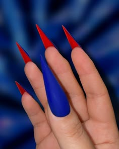 royal: red bottoms – matteultramarine blue and ruby red-bottommed nail nails as royal as they are blue. our royal: red bottoms set features a matteultramarine royal blue base and Baddie nails, Winter nails, Fall nails, October nails ideas, Winter nails 2022, acrylic coffin nails, nail ideas for prom, press on nails, nail polish, long nails, nail ideas, trendy Winter nails, bold nails, baddie nails #nails #nailinspo #nailart #Winternails #nailideas #coffinnails #baddie Credit:Pamper Nail Gallery Blue Red Bottom Nails, Royal Blue And Red Nails, Stiletto Acrylic Nails Designs, Royal Blue Coffin Nails, Blue And Red Nails, Red And Blue Nails, Louboutin Nails, Alcohol Cleanse, Red Bottom Nails