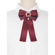 Suitable for daily use, it is a good gift for your friends. Perfect for parties, weddings, everyday office work, or other occasions. Wear it with stand-collar shirts, sweaters, blouses, and dresses for an elegant look and added glamour. Specification: 1. Clip closure on ribbon back, which can pin your bow tie faster and easier. 2. Nice Accessories: Match with a collar shirt, sweater, blouse, and dress to increase your elegant personality. 3. Add this fancy bow brooch to make daily life more inte Elegant Red Bow With Butterfly Knot, Elegant Ribbon Brooches For Gift, Elegant Ribbon Brooches As Gift, Elegant Brooches With Ribbon For Gifts, Elegant Christmas Brooches For Formal Occasions, Elegant Red Bow For Gift, Elegant Christmas Party Brooches, Elegant Bow Tie Brooch For Gift, Holiday Formal Brooch Jewelry