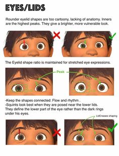 the instructions for how to draw an eye with different angles and eyeshades on each side