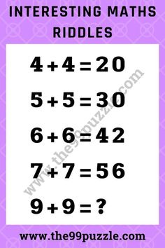 the missing math riddles for kids to use in their classroom or school activities, including addition