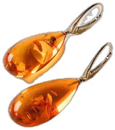 Baltic Amber Earrings As A Gift, Amber Earrings For Gift, Yellow Baltic Amber Earrings, Amber Teardrop Earrings, Hypoallergenic Amber Teardrop Earrings, Teardrop Baltic Amber Earrings, Orange Baltic Amber Teardrop Jewelry, Baltic Amber Drop Jewelry In Amber, Teardrop Baltic Amber Earrings In Amber