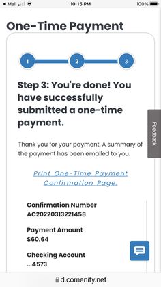 an email form with the text, one - time payment