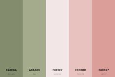 the color palette is green and pink