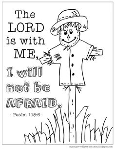 the lord is with me, i will not be afraid coloring page for children and adults