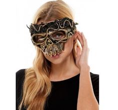 This deluxe plastic Skull Voodoo Half Mask provides the perfect addition to your scary costumes, devils and demons, Voodoo, steampunk, Victorian and more for Halloween, cosplay or parties. Its authentic style adds the ideal finishing touch. Spot clean. One size fits most adults and teens. Other costumes and accessories are sold separately on our page - subject to availability. One size fits most teens and adults - straps on the back are elastic. Gothic Masks And Prosthetics For Halloween Theater, Gothic Masquerade Mask For Halloween Theater, Steampunk Masquerade Mask For Halloween Costume, Fantasy Halloween Mask Costume Accessories, Steampunk Halloween Costume Masks And Prosthetics, Halloween Masquerade Skull Mask And Prosthetics, Punk Costume Accessories For Halloween Masquerade, Punk Masquerade Mask For Halloween Costume, Punk Masquerade Mask For Halloween