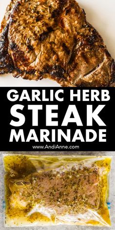 garlic herb steak marinade is an easy and delicious recipe that's ready in under 30 minutes