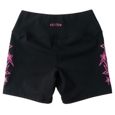 The biker shorts are crafted out of nylon spandex blend making them ultra-soft. They feature no front seam and a slight scrunch in the rear. Available in size XXS – 3XL. BIKER SHORTS FIT TRUE TO SIZE Model size reference: Size XL Bottom, 6'4 185lbs, 32" waist, 36DD SIZE CHART INCHES: Waist: XXS(10.0") XS(10.8") S(11.6") M(12.4") L(13.2") XL(14.0") 2XL(14.8") 3XL(15.6") Hip: XXS(11.2") XS(12.2") S(13.2") M(14.2") L(15.2") XL(16.1") 2XL(17.1") 3XL(18.1") Length: XXS(12.6") XS(13.2") S(13.8") M(14. Black Stretch Activewear For Cheerleading, Black Cheerleading Shorts, Stretch Biker Shorts For Streetwear, Pink Moisture-wicking Biker Shorts, Pink Compression High-waisted Biker Shorts, Moisture-wicking Biker Shorts For Streetwear, Pink Compression Biker Shorts, Pink Athletic Shorts For Streetwear, Streetwear Biker Shorts With Built-in Stretch