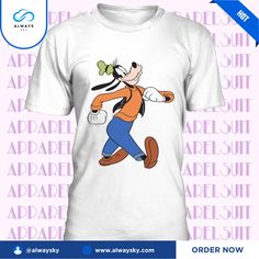 Disney Goofy Goof Cartoon Movie Animal Funny Super Men Women Unisex T-shirt Alwaysky x Disney 2024. A shirt is a versatile item of clothing with an assortment of styles and designs. Typically made of various fabrics such as cotton, silk, or polyester, shirts are a necessary article of clothing for people of both genders. They are formal or informal, available in a range of lengths and styles, and typically act as a blank canvas for the embellishment of artwork, patterns, and phrases. Shirts are Animal Funny, Cartoon Movies, Elegant Shirt, Funny Cartoon, Stylish Shirts, Piece Of Clothing, Types Of Shirts, Fashion Games, Superman