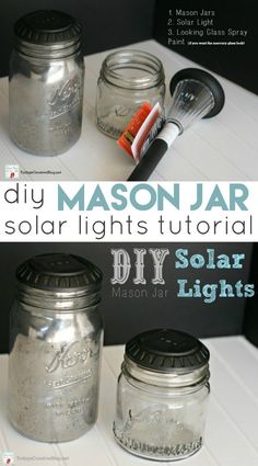 mason jar solar light project for kids and adults to make it in the sun or cold weather