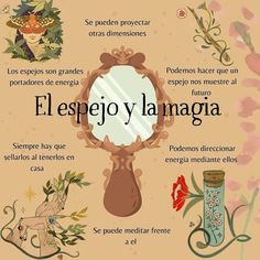 Magia con Espejos ☆ - Visualizar Mantra Quotes Affirmations, Bruji Tips, Witchcraft Diy, Magia Das Ervas, Magic Crafts, Wiccan Magic, Witch Diy, Wiccan Spell Book, Magick Book