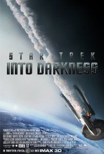 a movie poster for the film star trek into darkness with an image of a space shuttle