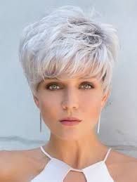 Resultado de imagen para pixie haircuts for over 60 Κούρεμα Bob, Grey Wig, Short Pixie Haircuts, Bleached Hair, Short Wigs, Pixie Hairstyles, Short Hair Cuts For Women, Short Hairstyles For Women