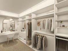 Walkin Wardrobe, Big Closet, Custom Closet Design, Walk In Closet Design, Beautiful Closets, Big Closets, Modern Closet, Build A Closet