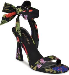 Nine West Kobs Ankle Tie Sandal (Women) | Nordstromrack Summer Evening Lace-up Sandals With Heel Strap, Ankle Tie Heels For Spring Evening, Ankle Tie Heels For Evening And Spring, Spring Lace-up Sandals With Heel Strap, Trendy Formal Lace-up Sandals For Summer, Trendy Summer Formal Lace-up Sandals, Spring High Heel Sandals With Wrapped Heel, Trendy Summer Lace-up Sandals With Padded Heel, Formal Lace-up Sandals With Heel Strap For Spring