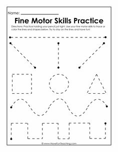 a printable worksheet for fine motor skills practice, with the words fine motor skills practice on it