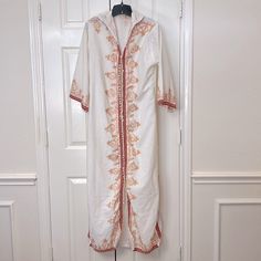 Reposhing This Item I Purchased From @Caroline2318. Loved It, But Ready To Rotate For Something New. Questions? Leave A Comment Below! Dress Robes, Orange Gold, Vintage Dress, Something New, Vintage Dresses, Rust, Embroidery, Cream, Orange