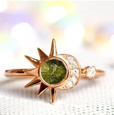 Natural Raw Moldavite Sun and Moon Crescent Ring 925 Sterling Silver Ring 6 Mm Rough Moldavite Ring Genuine Moldavite Crescent Moon Ring - Etsy UK Meteorite Ring Womens, Witchy Rings, Quirky Ring, Rough Gemstone Ring, Moldavite Ring, Crescent Ring, Fantasy Earrings, Crescent Moon Ring, Moldavite Jewelry