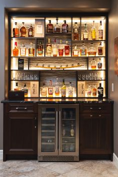 Custom bourbon bar Bourbon Room, Home Bar Areas, Home Bar Cabinet, Home Bar Rooms, Modern Home Bar, Bourbon Bar