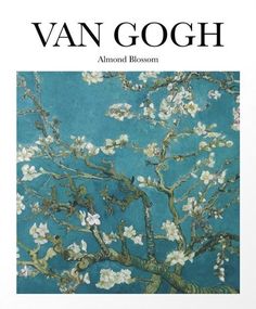 the cover of van gogh's book almond blossom, with an image of a tree