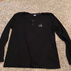 Black Calvin Klein Pajama Shirt. Brand New Without Tags. Never Worn Black Long Sleeve Sleep Top, Black Long Sleeve Sleepwear For Relaxation, Black Long Sleeve Sleepwear For Lounging, Black Cotton Sleepwear For Spring, Black Cotton Sleepwear For Relaxation, Black Sleepwear For Spring Lounging, Black Spring Sleepwear For Lounging, Spring Black Sleepwear For Lounging, Black Cotton Lounging Top