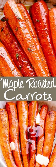 roasted carrots with ketchup and mayonnaise in a white serving dish