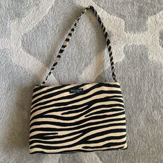 Authentic Kate Spade Ladies Handbag With Zebra Pattern. Nwot. Worn Twice. In Perfect Condition. Kate Spade Beige Rectangular Shoulder Bag, Kate Spade Cream Rectangular Bag, Kate Spade Cream Shoulder Bag For Shopping, Chic Kate Spade Pouch Shoulder Bag, Kate Spade Cream Shoulder Bag With Removable Pouch, Kate Spade Beige Satchel Shoulder Bag, Kate Spade Cream Crossbody Shoulder Bag, Kate Spade Beige Shoulder Bag, Kate Spade Cream Bag For Everyday Use