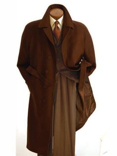 Mens Single Breasted Peak Lapel Diamond Duster Overcoat - Dark Brown New with tags: A brand-new, unused, and unworn item (including handmade items) in the original packaging (such as the original box or bag) and/or with the original tags attached Four Button Single Breasted Peak Lapel Color: Dark Brown Dark Academia Outfits, Academia Outfits, Trench Coat Men, Brown Suits, Peak Lapel, Brown Coat, Moda Vintage, Character Outfits, Looks Style