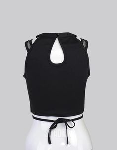 Type: Tank top Design: Techwear Material: Polyester Color: Black Suitable for women Machine washable: 30 °C (86 °F) Size(cm | in) Bust Length S 80 | 31.5 33 | 12.9 M 84 | 33 34 | 13.4 L 88 | 34.6 35 | 13.7 Black tank top goth An Unyielding Embrace of Gothic Aesthetics. Synonymous with a rebellious spirit and a unique aesthetic, Gothic fashion is more than just a trend—it’s an enduring statement of identity. Our Goth Tank Top is meticulously crafted to embody the rich and mysterious allure of Got Sporty Black Crop Top For Summer, Summer Athleisure Tops For Night Out, Black High Stretch Tank Top For Summer, High Stretch Black Tank Top For Summer, Casual Halter Neck Sports Top, Black Crop Top For Gym, Black High-stretch Racerback Top, Black High Stretch Racerback Top, High Stretch Black Racerback Top