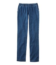 #LLBean: Women's Perfect Fit Pants, Denim Original Tapered Leg Mid-rise Pull-on Jeans For Everyday, Denim Blue Straight Leg Bottoms With Pull-on Style, Stretch Denim Pull-on Jeans, Stretch High Rise Pull-on Pants, Mid-rise Relaxed Fit Pull-on Pants, Denim Blue Straight Leg Pull-on Jeans, Casual Relaxed Fit Jeans With Comfort Waistband, Everyday Medium Wash Pull-on Bottoms, Mid-rise Pull-on Pants For Everyday