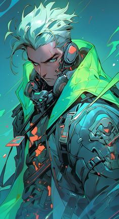 Male Cyberpunk, Cyberpunk Game, Pfp Male, Cyberpunk Male, Chaos Art, Cyberpunk Games, Marvel Character Design, Ninja Warrior