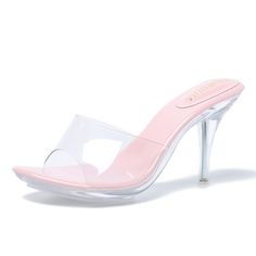 PRICES MAY VARY. 【Sexy Triangle Heel】 3 "S-shaped transparent heel design provides you with stable support. Perfect heel height, looks sexy, but absolutely comfortable walking while standing up. 【Transparent TPU vamp 】 Black, White, Red, Apricot, Pink, Green, Silver color match colors match your clothes, let you choose more simple. 【 Practical design 】 Easy to wear, simple transparent backless design, prevent your feet from sliding forward. Slip on the mule style as an elegant and popular update Stilletos Heels, Heels Design, Clear Mules, Strappy Mules, Women Dress Shoes, Chic Trousers, Unique Heels, Fashion Forward Outfits, Transparent Heels