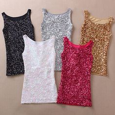 Trendy Fashion Women Sequin Camisole Vest Tank Top Sleeveless Bling Glitter Dancewear Slim Red, Women Tops Glamorous Red Sleeveless Top, Red Sleeveless Tops For Party Season, Red Sleeveless Camisole For Party, Stretch Tank Top For Party, Red Stretch Tank Top For Party, Stretch Red Tank Top For Party, Disco Style Sleeveless Tank Top For Spring, Sleeveless Stretch Dancewear Tops, Glamorous Glitter Sleeveless Tops