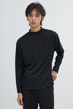 KOODING carries the latest SPAO turtlenecks & mock necks. KOODING is the global leading shopping website in providing authentic Korean fashion, beauty and lifestyle items, including clothing, cosmetics, shoes, accessories, and bags in affordable, fast, easy, and safe way. Mock Neck Tee Men, Sleek Black Stretch Mock Neck Top, Sleek Black Mock Neck Top, Men’s Mock Neck, Solid Color Stretch Turtleneck T-shirt, Latest Mens Fashion, Shopping Websites, Mock Neck, Fabric Material