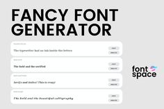 the fancy font generator is ready to use for any type of website or app design