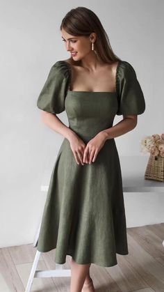 Trendy Dress Outfits, Daily Dress, Elegant Outfit, Trendy Dresses, Outfits Casuales, Elegant Dress, Simple Dresses