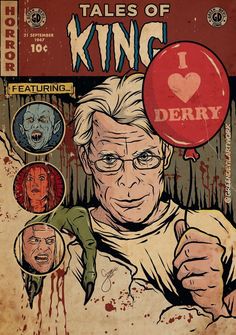 the cover to tales of king henry, featuring an old man holding a red balloon