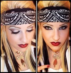 chola make up Chola Costume, Deep Red Lipsticks, Gangsta Girl Style, Rockabilly Looks, Biker Babe, Gangster Girl