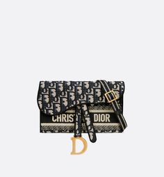 Saddle Slim Pouch Blue Dior Oblique Embroidery | DIOR Saddle Pouch, Duomo Milan, Blue Dior, Designer Belt Bag, Dior Oblique, Dior Saddle, Dior Logo, Womens Designer Bags, Bag Women Fashion