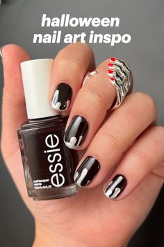 get ready for spooky szn with these halloween nails in essie shade 'wicked' Essie Wicked, Wicked