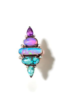 Opalescent Sapphire, Celestial Guardian, Diamond Angel, Lotus Bud, Lavender Opal, Pink Fire, Australian Opal Ring, Unique Opal, Handmade Angels