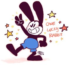 an image of a cartoon rabbit running