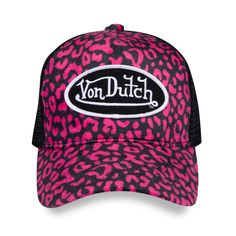 Brand New W/ Tags!!!! Everything In My Closet Is 100% Authentic!! Sold Out Online Please See Images And Ask Any Questions Before Purchasing Brand: Von Dutch Size: Adjustable/Snapback Color: Hot Pink Cheetah & Black Msrp: $120.00 Product Details: Step Into The Highlight With The Von Dutch Hot Pink Cheetah Velvet Trucker Hat, An Actual Declaration Piece That Needs Interest. This Ambitious Accent Is Crafted For Individuals Who Are Fearless In Expressing Their Unique Style. The Vibrant, Hot Crimson Pink Cheetah Print, Catty Noir, Pink Cheetah, Von Dutch, Y2k Outfits, Iconic Logo, Cute Hats, Crushed Velvet, Dream Clothes