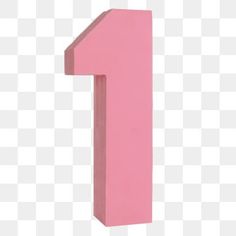 a pink number one on a white background with no numbers in the bottom right corner