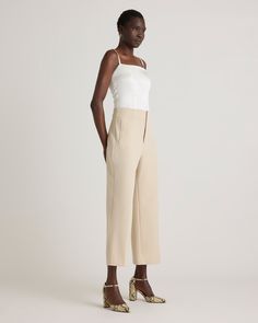 Elevate your everyday elegance with our Women's 100% Washable Silk Square Neck Tank. With its modern square neckline and delicate straps, it's perfect for both casual outings and special occasions. Our 100% mulberry silk satin feels sumptuous to the touch, yet is durable enough to be machine washed for a piece that’s equal parts low-maintenance and luxe.  | Quince | Women's Square Neck Tank Top in Ivory, Size Medium, Mulberry Silk Elegant Beige Camisole With Spaghetti Straps, Formal Spring Camisole, Spring Square Neck Camisole For Everyday, Elegant Spring Camisole For Work, Elegant Evening Camisole, Spring Everyday Camisole With Square Neck, Elegant Beige Camisole With Delicate Straps, Elegant Spring Camisole With Spaghetti Straps, Elegant Spaghetti Straps Camisole For Spring