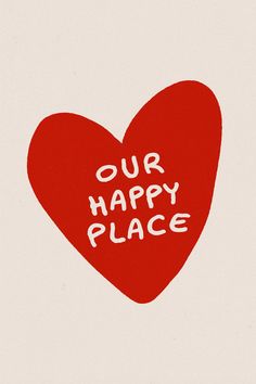 Our Happy Place Print, Heart Poster, Affirmation Wall Art, Self Love Poster, Funky Aesthetic Decor Wall Art Prints Vintage, Love Prints Art, Love Quotes Poster, Home Is Not A Place Its A Feeling, Art Prints For Kitchen, Red Wall Art Aesthetic, Quotes To Put On Your Wall, Room Posters Printable Wall Art, Happines Aestethic