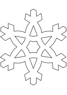 a snowflake that has been drawn in black and white