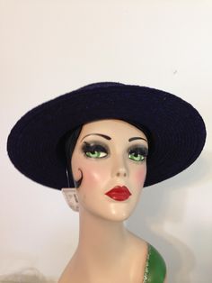 Eric Javits  / Lily J. Beautiful Black Felt Hat.  It has a Velvet Sash around the Brim and ends in the back in shape of a Knot.  The Brand is known for High Quality and Style.  100 % Wool Felt.  Made in U.S.A.  With Tags.  The inner circumference is  21 1/2 Inches.  Height is 3 Inches. Outer Circumference is 44 Inches.  Brim is 3 Inches Wide.  Purchased around 2000 or a bit later, at Nordstrom's .  Hat has The Look of Run Way Style.  This hat never goes out of style. Black Felt Hat, Elegant Hats, Black Felt, Felt Hat, Out Of Style, Fascinator, Wool Felt, Hats For Women, Vintage Black